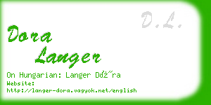 dora langer business card